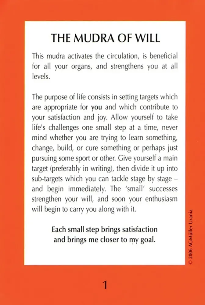 Mudras for Body, Mind and Spirit Cards